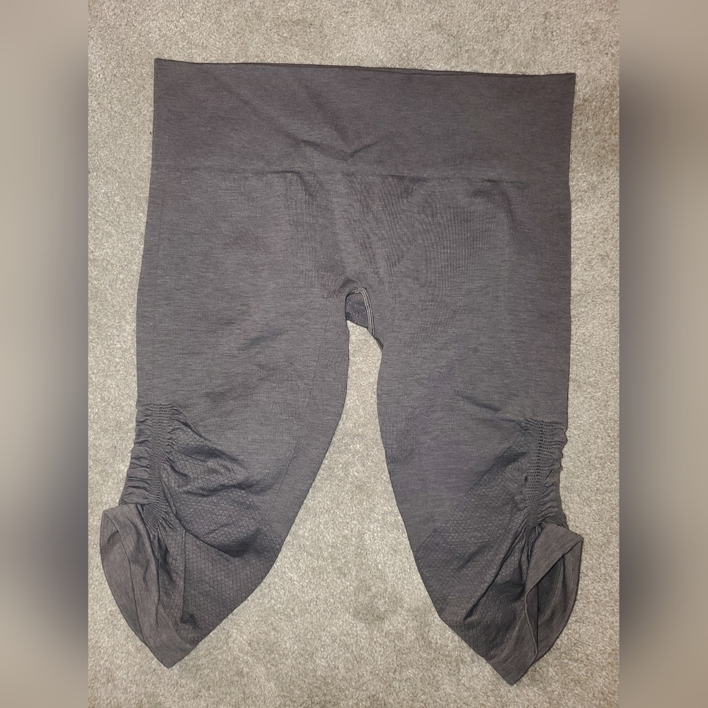 lululemon athletica Dark Gray Capri Leggings with Side Ruching